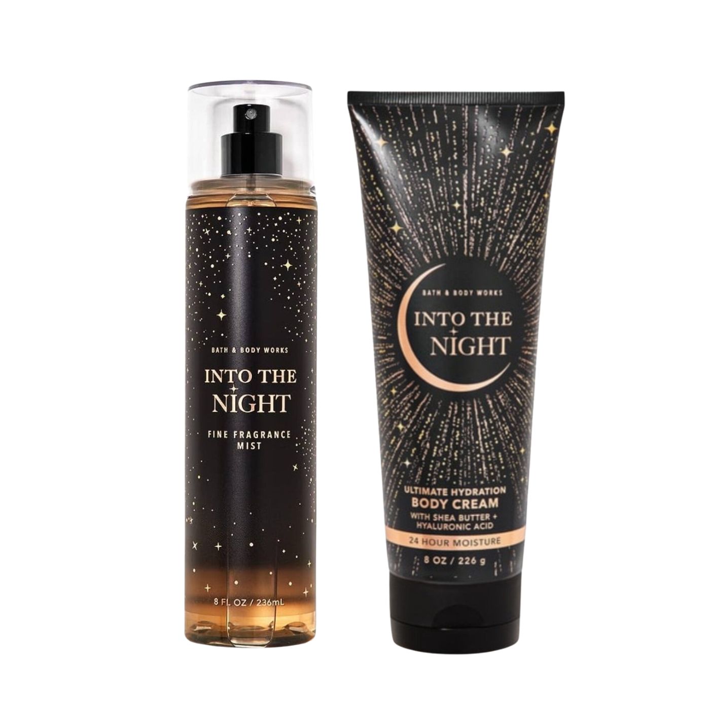 Bath and Body Works Into The Night Fragrance Mist & Body Cream Set
