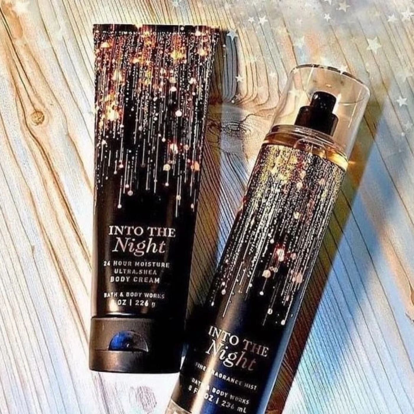 Bath and Body Works Into The Night Fragrance Mist & Body Cream Set