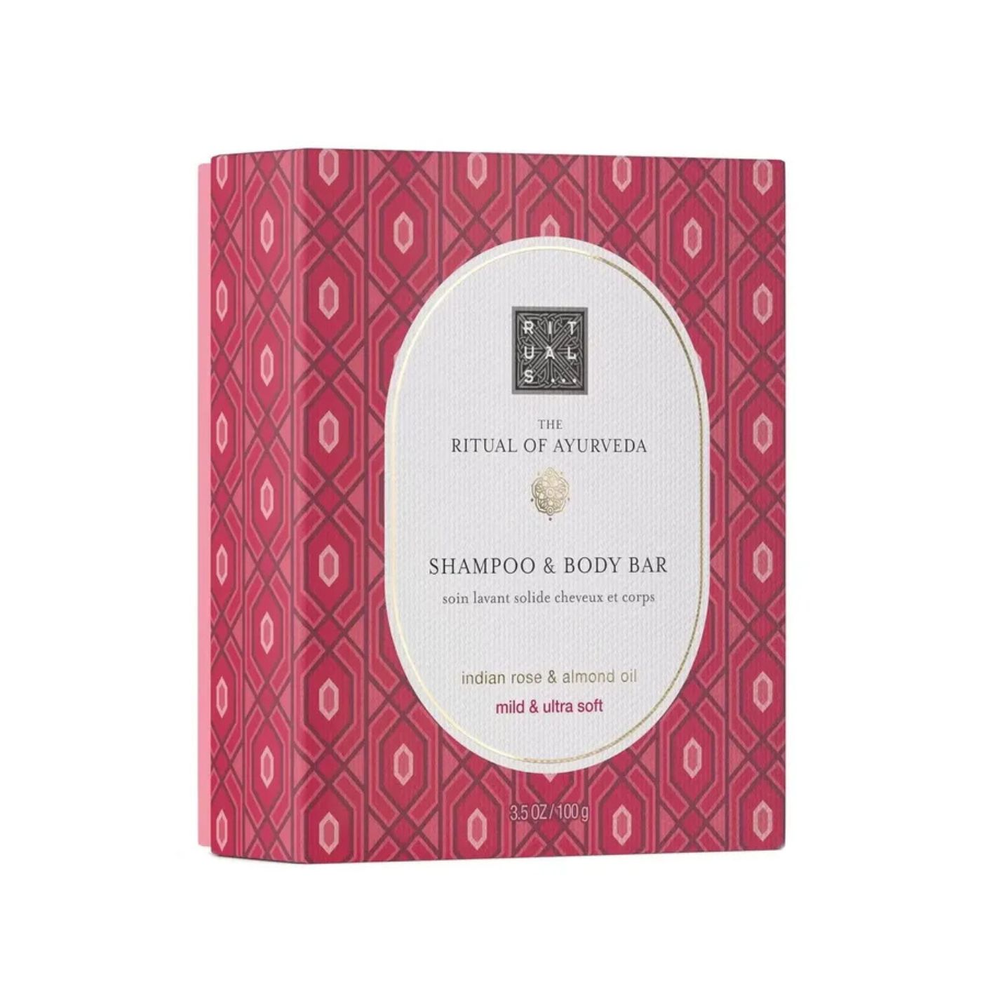 Shampoo & Body Bar The Ritual of Ayurveda, soin nettoyant solide corps et cheveux, 100 gr
